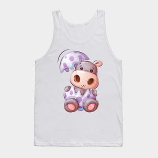 Hippopotamus in an egg Tank Top